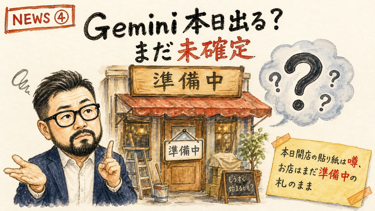 NEWS④ 発表:2026-07-17 Gemini 3.5 Pro本日ローンチ目標 未確定 グラレコ