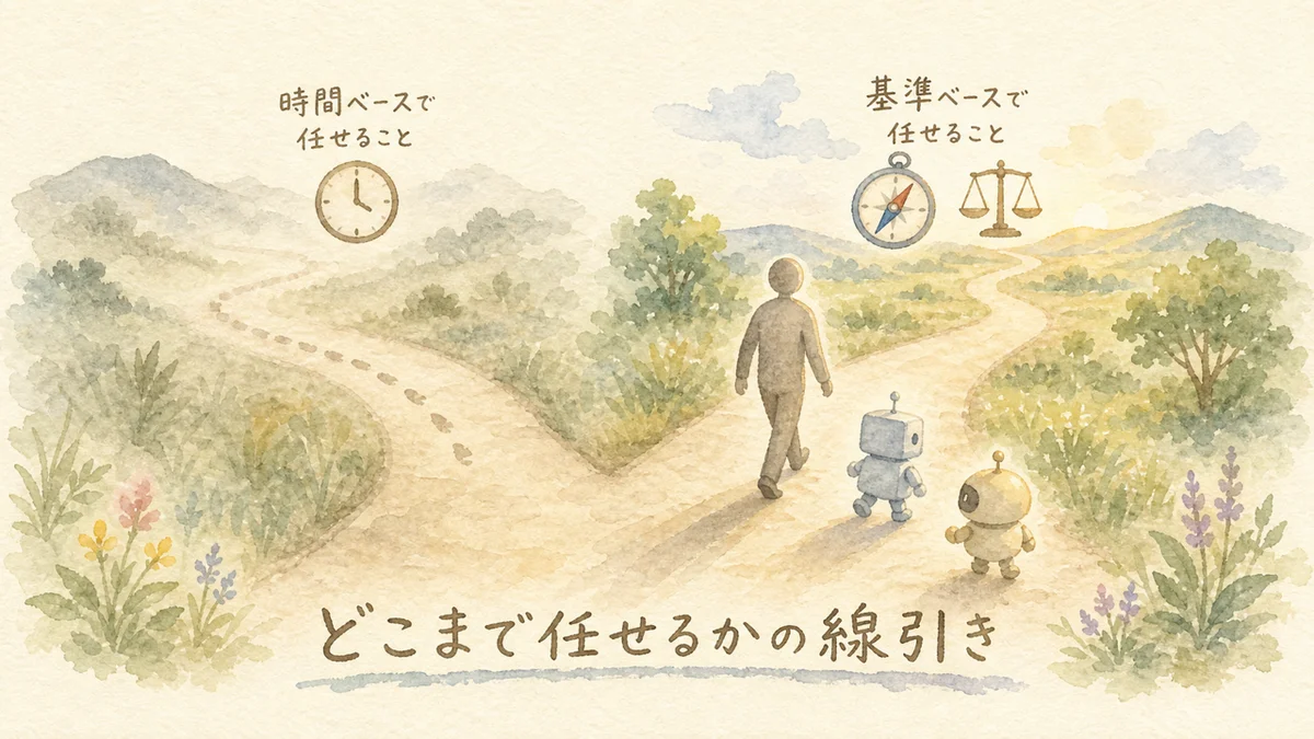 どこまで任せるかの線引き 時間ベースと基準ベースの分かれ道