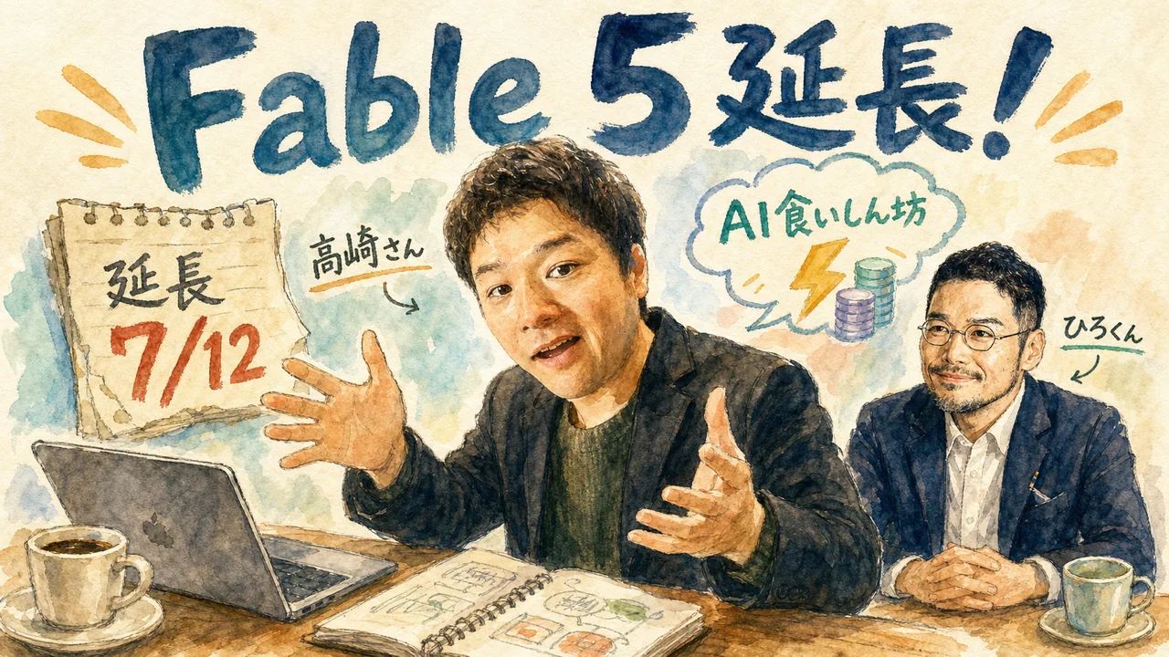 Fable 5延長と『AI食いしん坊』ひろくん 見出し画像