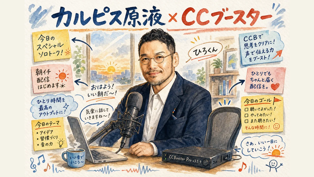 カルピス原液とCCブースター ひとり語りの特別回