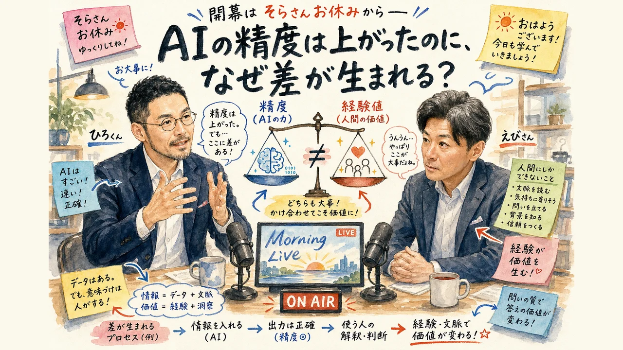 開幕はそらさんお休みから AIの精度は上がったのになぜ差が生まれるのか 見出し画像
