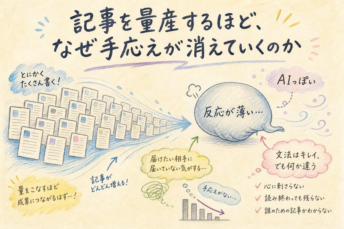 記事を量産するほど、なぜ手応えが消えていくのか