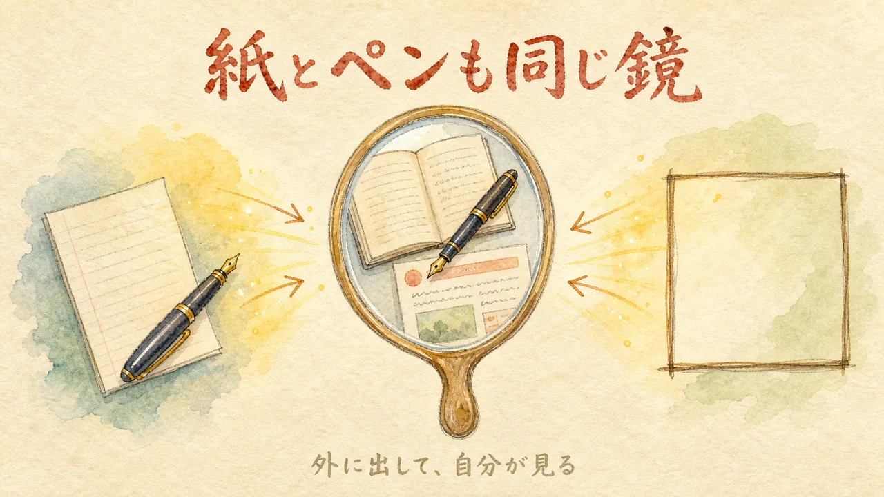 ブログも紙とペンも同じ鏡になる