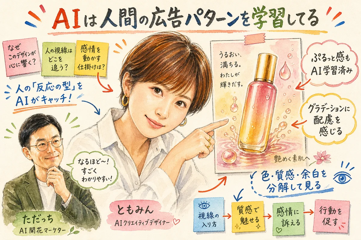 AIは人間の広告パターンを学習してる ぷるっと感からグラデーションまで
