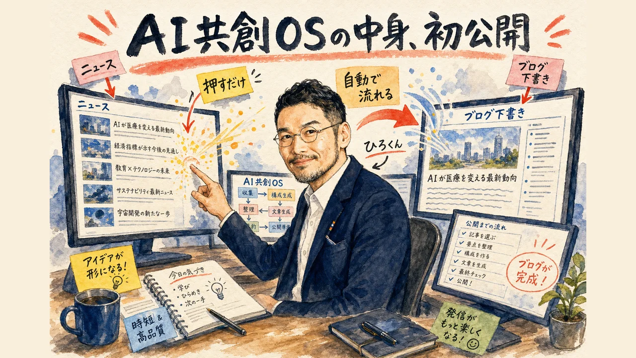 AI共創OSの中身を初公開 ニュースからブログ自動化