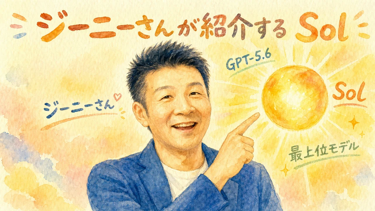 ジーニーさんが伝える「GPT-5.6 Sol」——最上位モデルをガンガン回す1週間