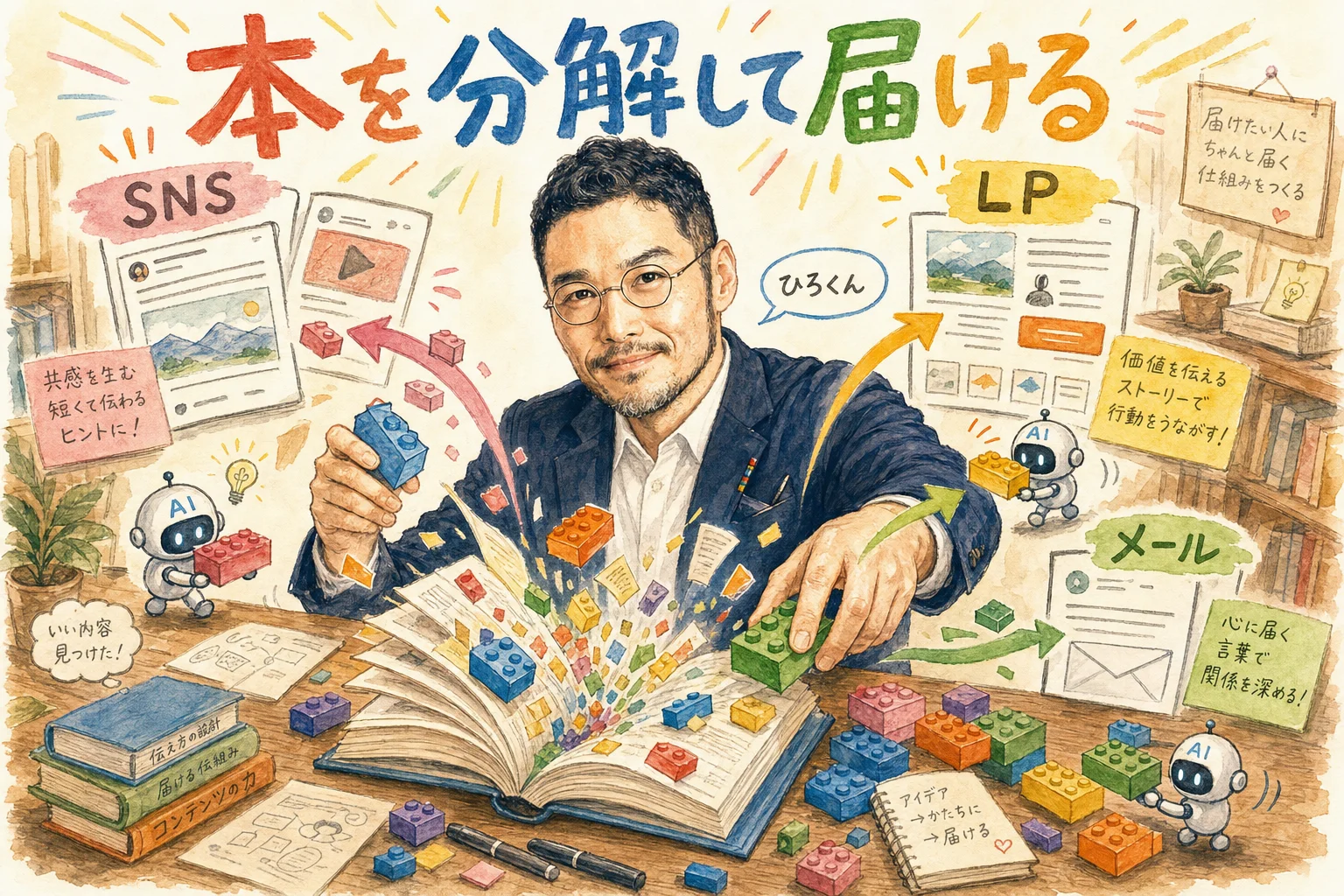 本を分解して横に広げるレゴブロック理論