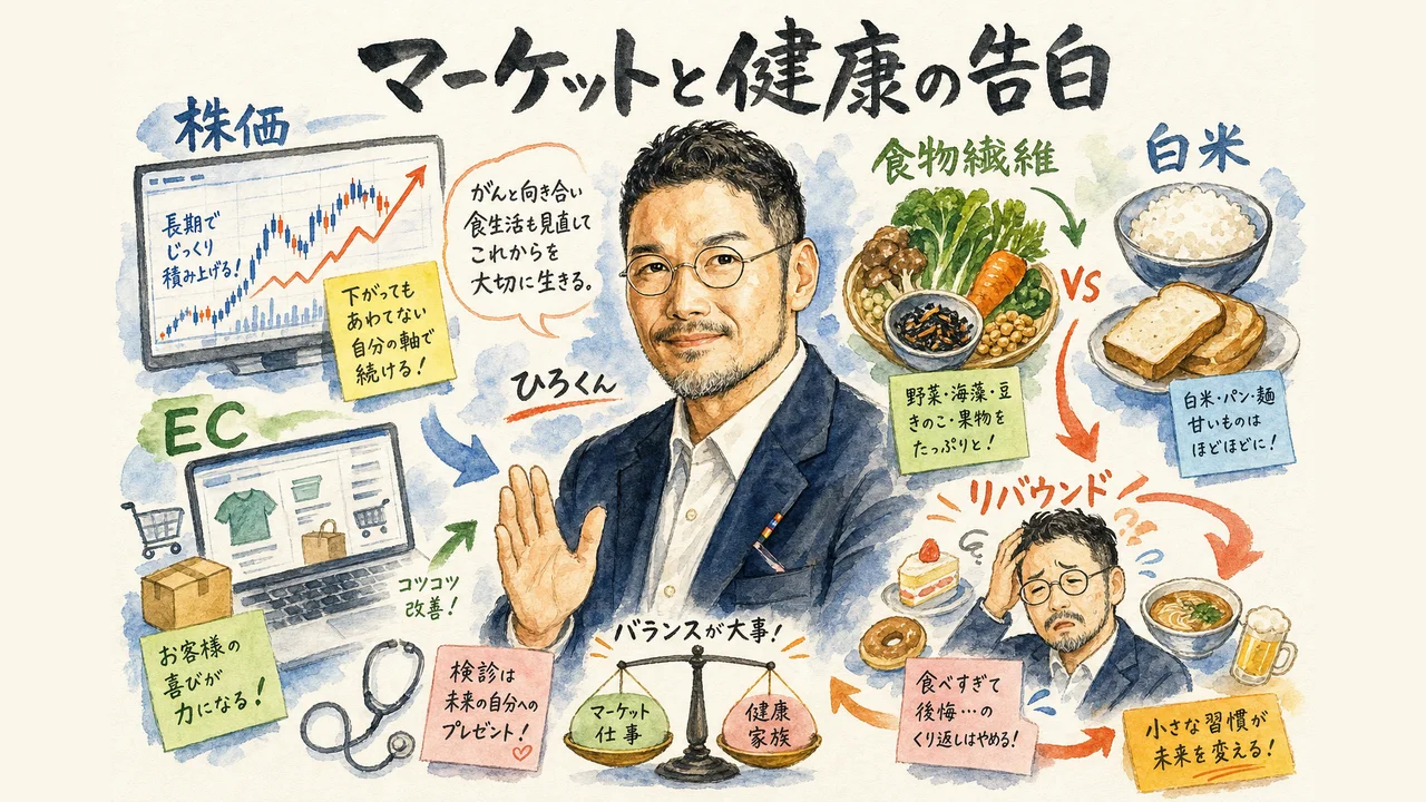 株もECサイトも”叩き台”は数分。そして大腸がんが教えてくれたダイエットの正解