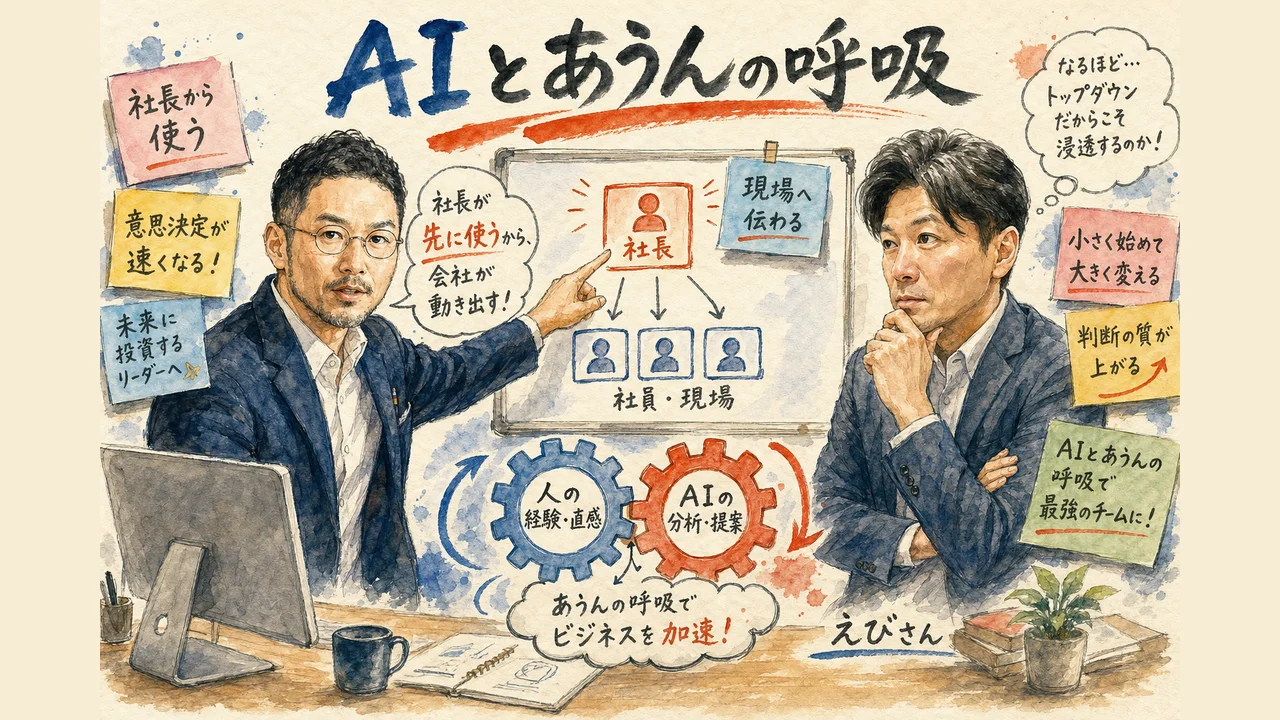 AIとのあうんの呼吸と社長がトップダウンでAIを使うべき理由 見出し画像