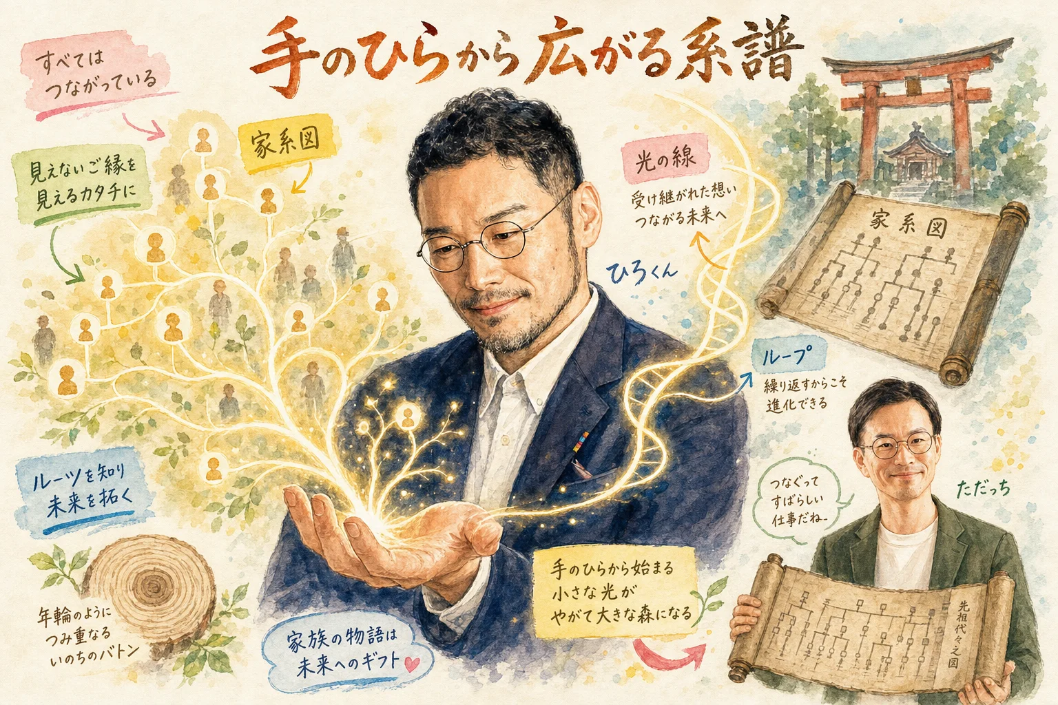 家系図の脱線から見えた三方よしAIの原点