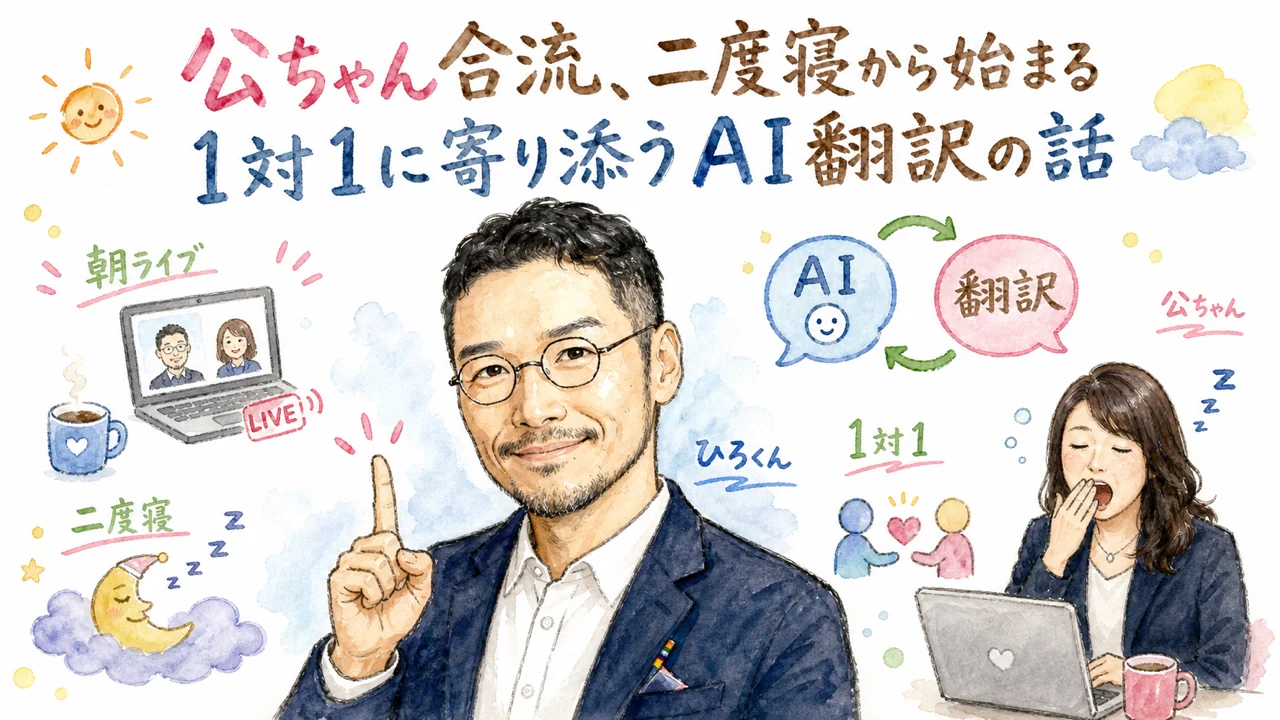 公ちゃん合流、二度寝から始まる「1対1に寄り添うAI」