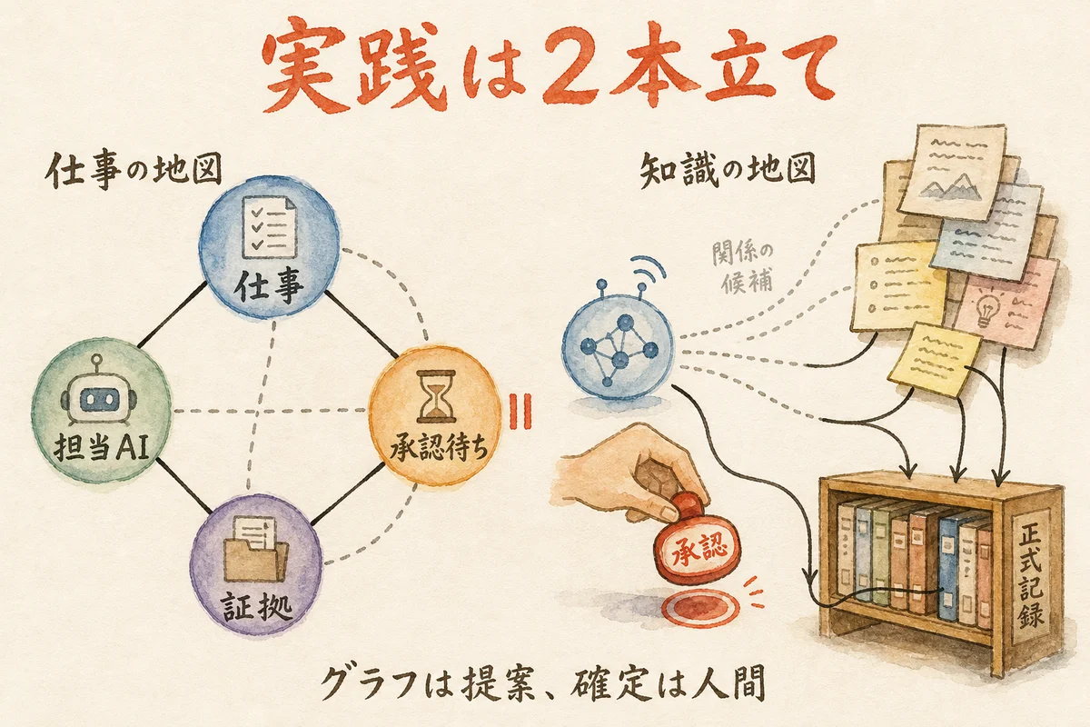 実践は2本立て——仕事の地図と知識の地図