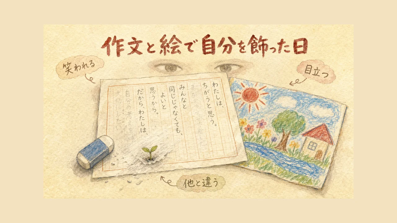 作文と絵で本心を消した日
