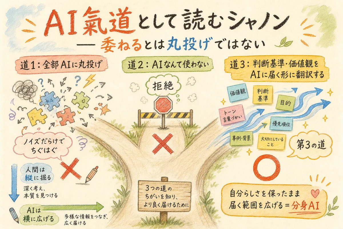 AIに委ねるとは丸投げではない 第3の道の図解