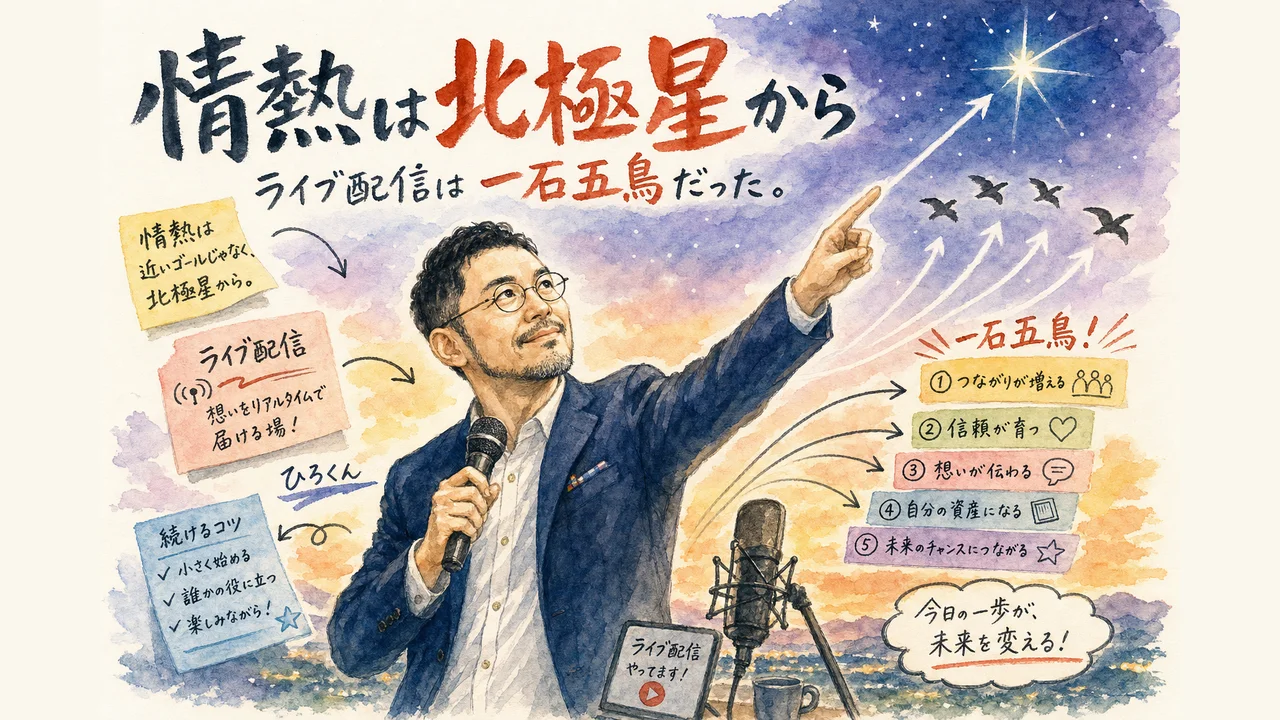 情熱は北極星から ライブ配信は一石五鳥