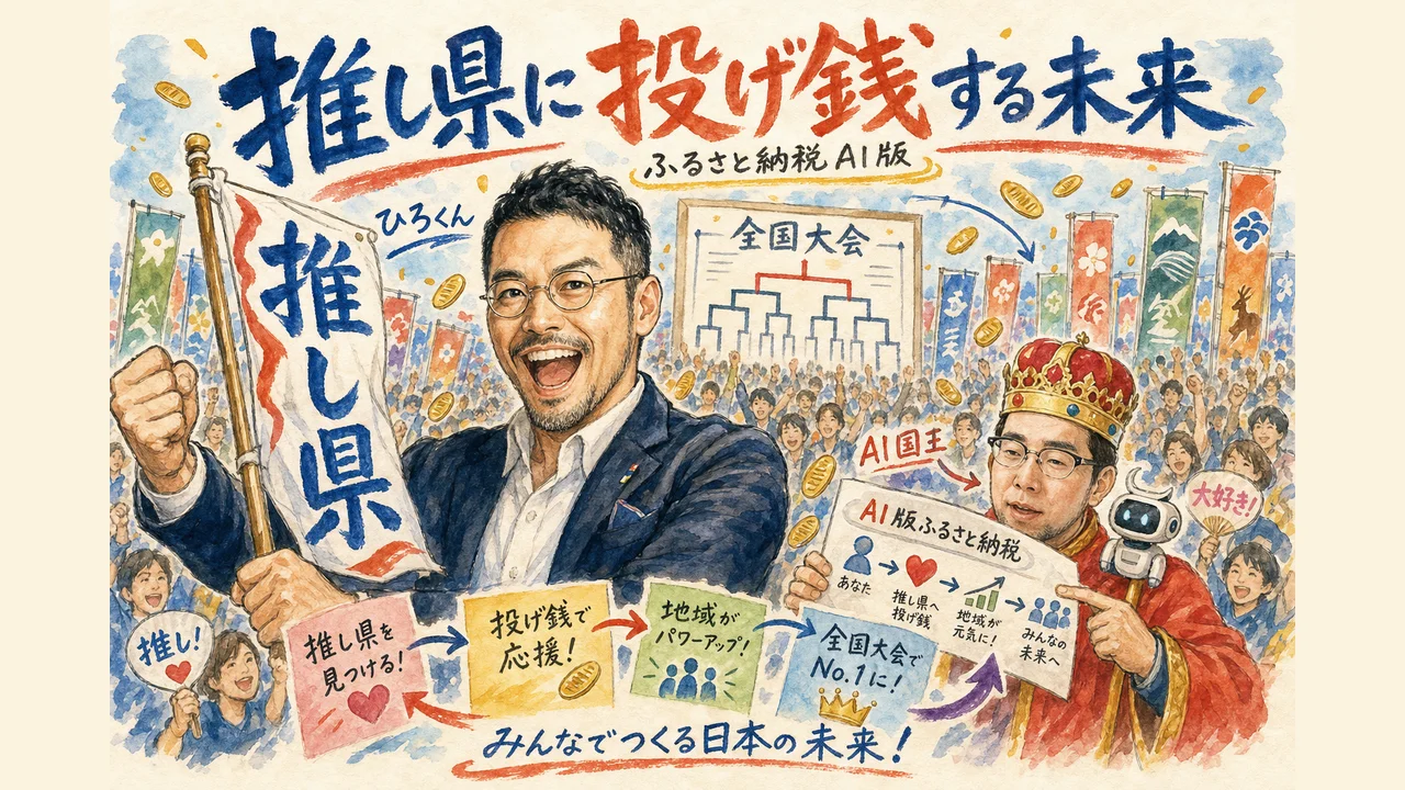 グラレコ図解｜推し県に投げ銭する未来 ふるさと納税のAI版
