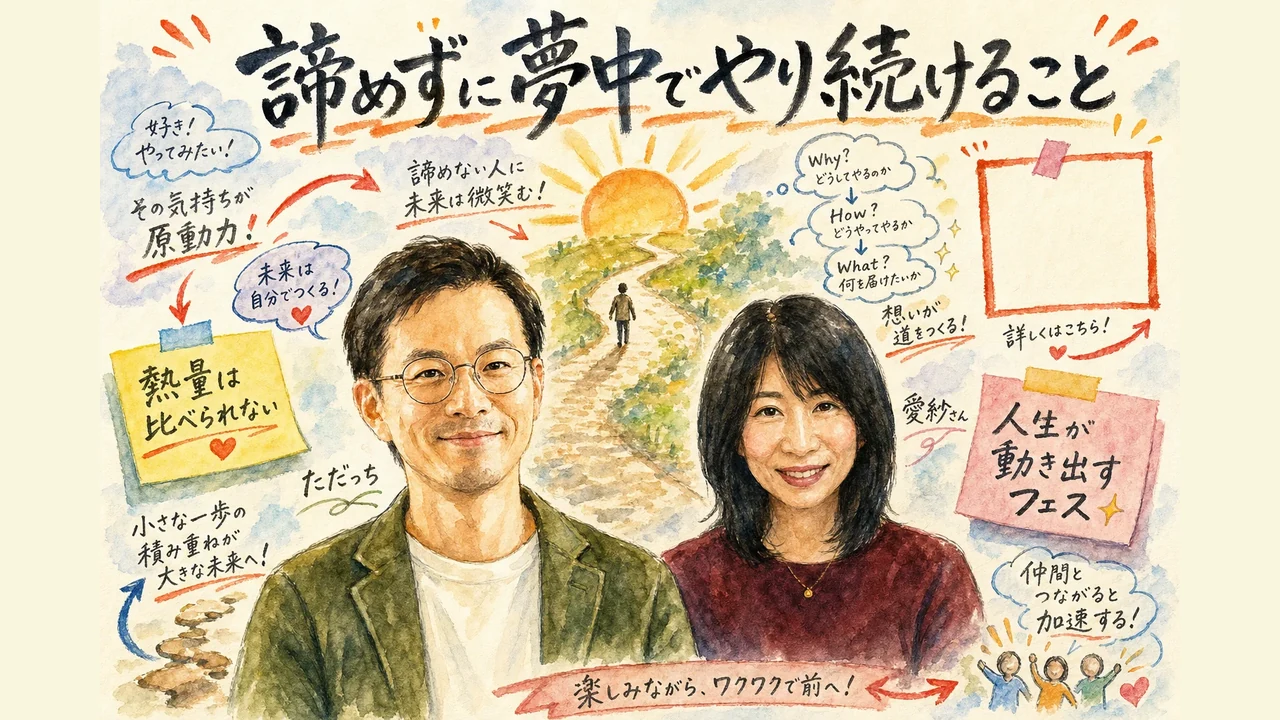 夢中でやり続けることの大切さをまとめるただっちと愛紗さん