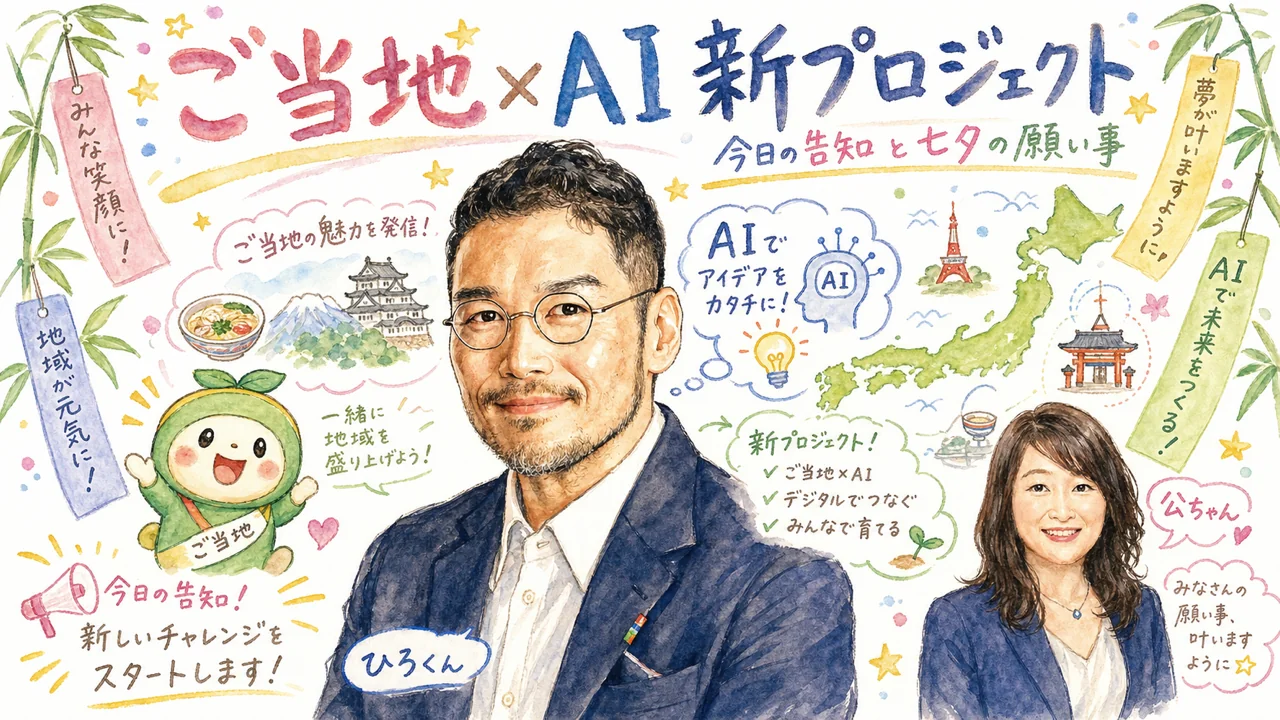 ご当地×AIの新プロジェクトと今日の告知