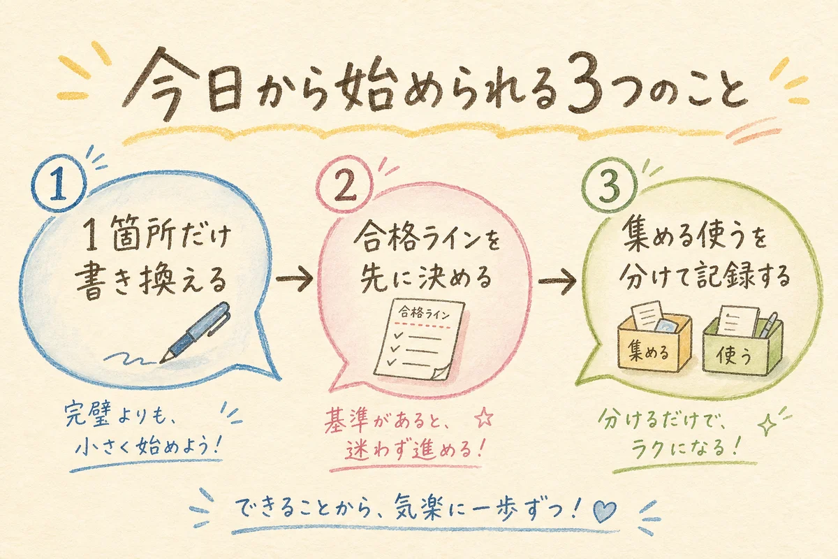今日から始められる3つのこと