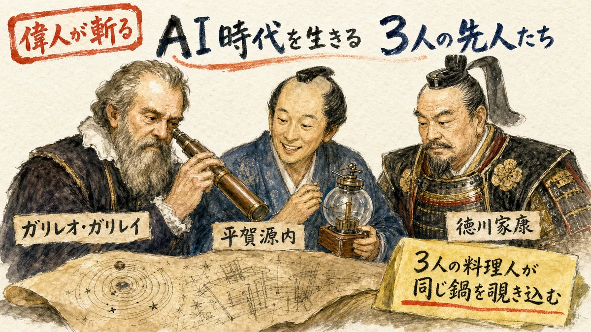 偉人が斬る ガリレオ・ガリレイ 平賀源内 徳川家康 グラレコ