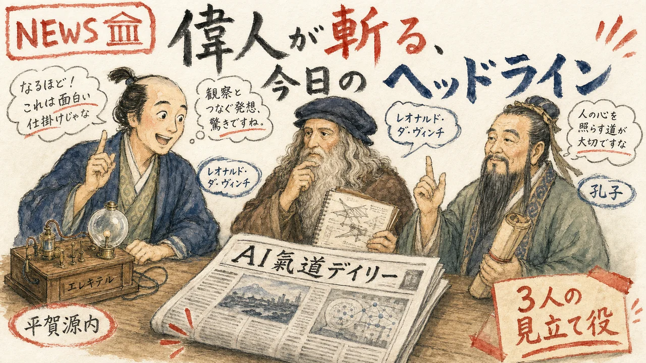 偉人が斬る今日のヘッドライン図解