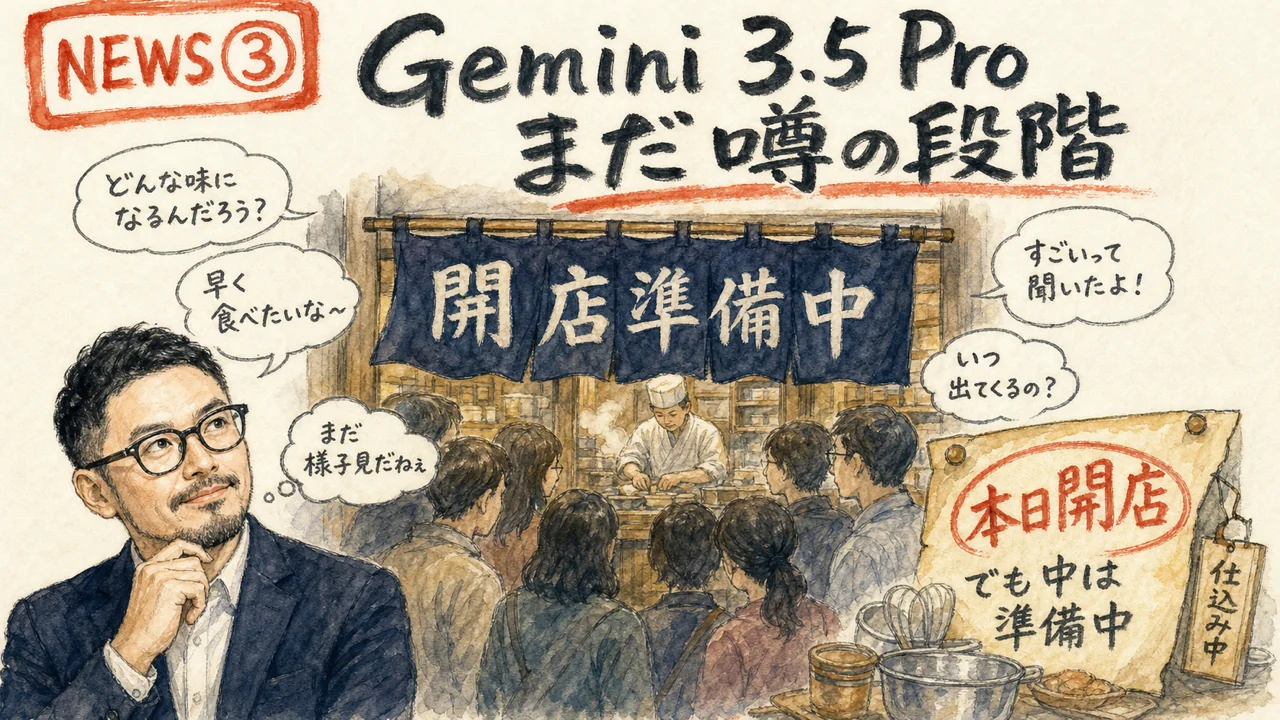 NEWS③ 発表:2026-07-17 Gemini 3.5 Pro未確定 公式発表なし グラレコ