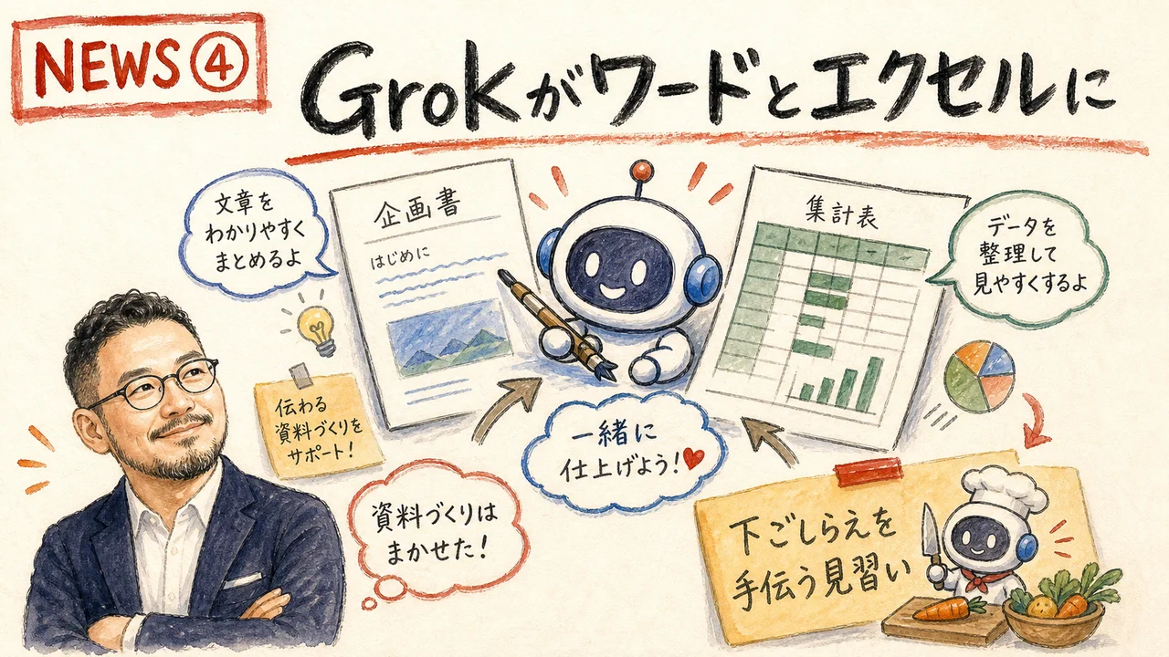 GrokがWordやExcelで使えるようになった図解
