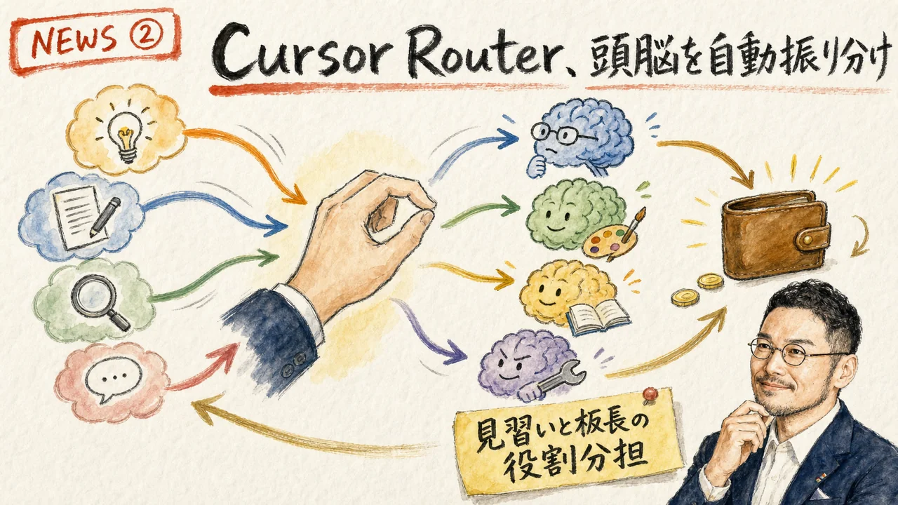 NEWS② Cursor Router コスト削減 グラレコ