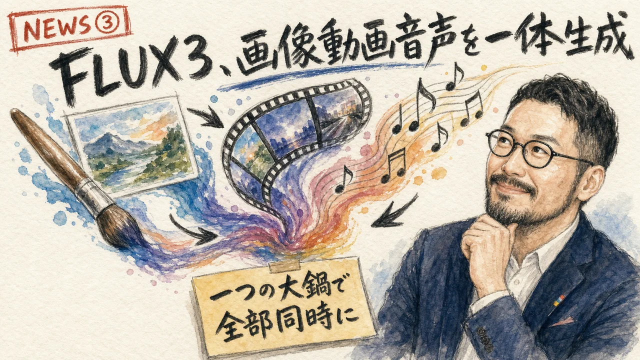 NEWS④ FLUX3 マルチモーダル生成 グラレコ