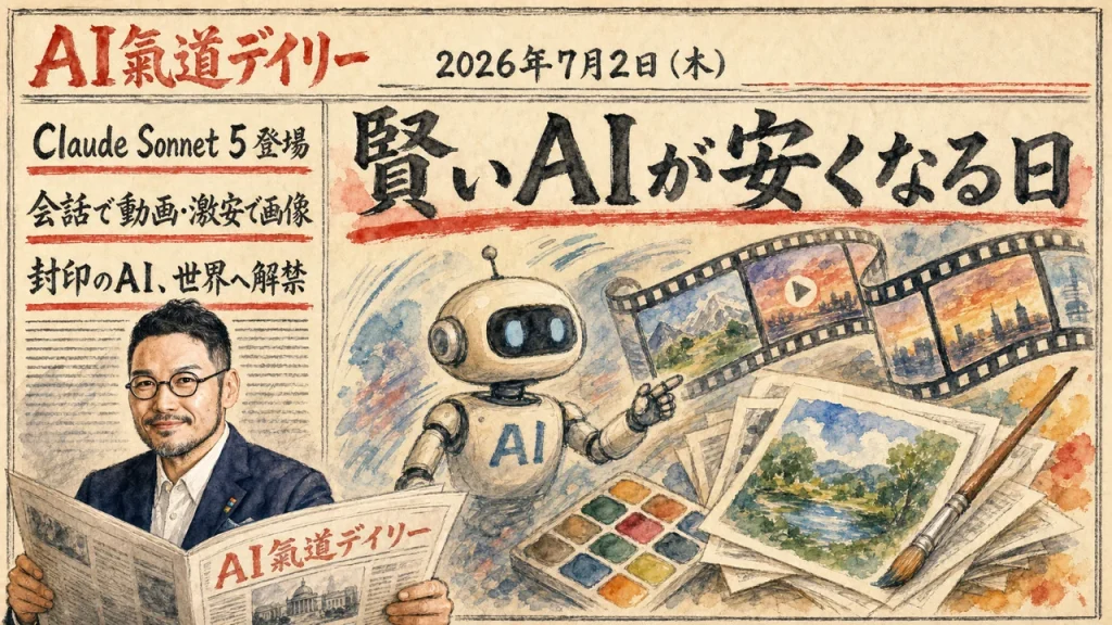 AI氣道デイリー 2026年7月2日号 新聞風アイキャッチ