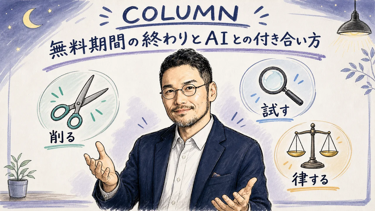 ひろくんが『無料期間の終わりとAIとの付き合い方』を語るグラフィックレコーディング