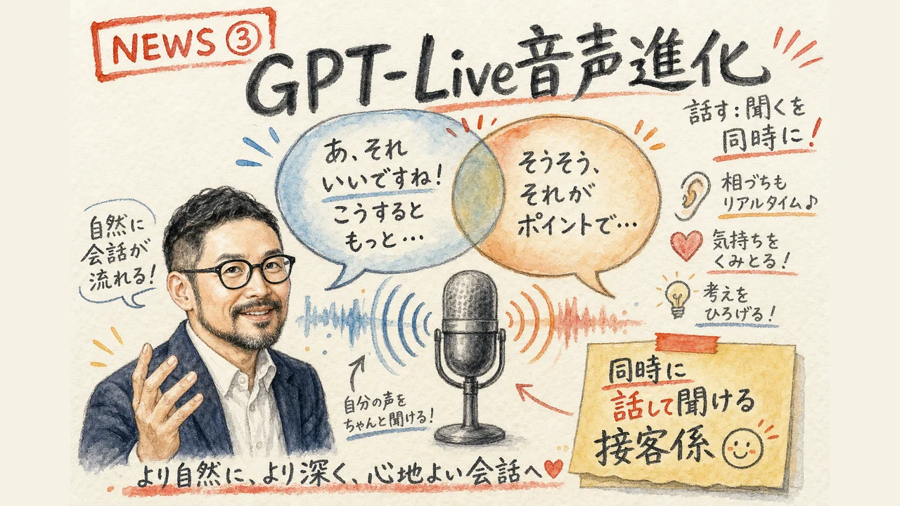 GPT-Liveの自然な音声対話の図解