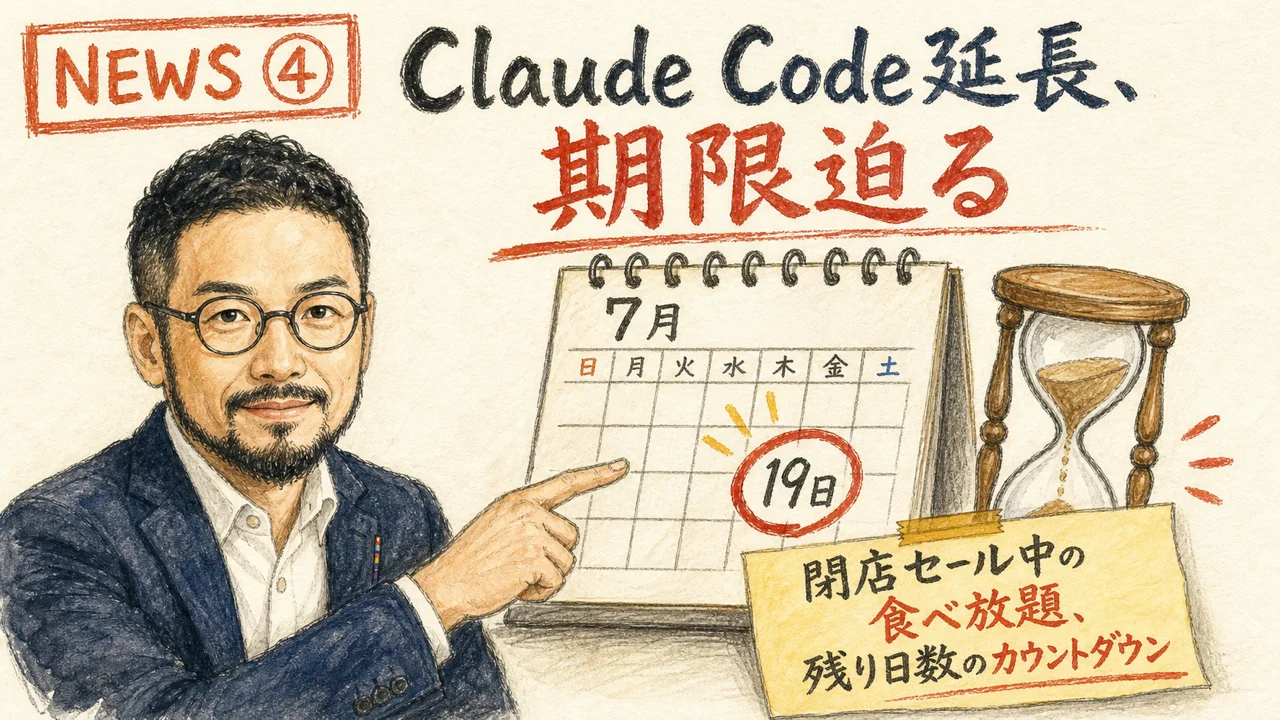 Claude Codeの制限延長続報を示す図解