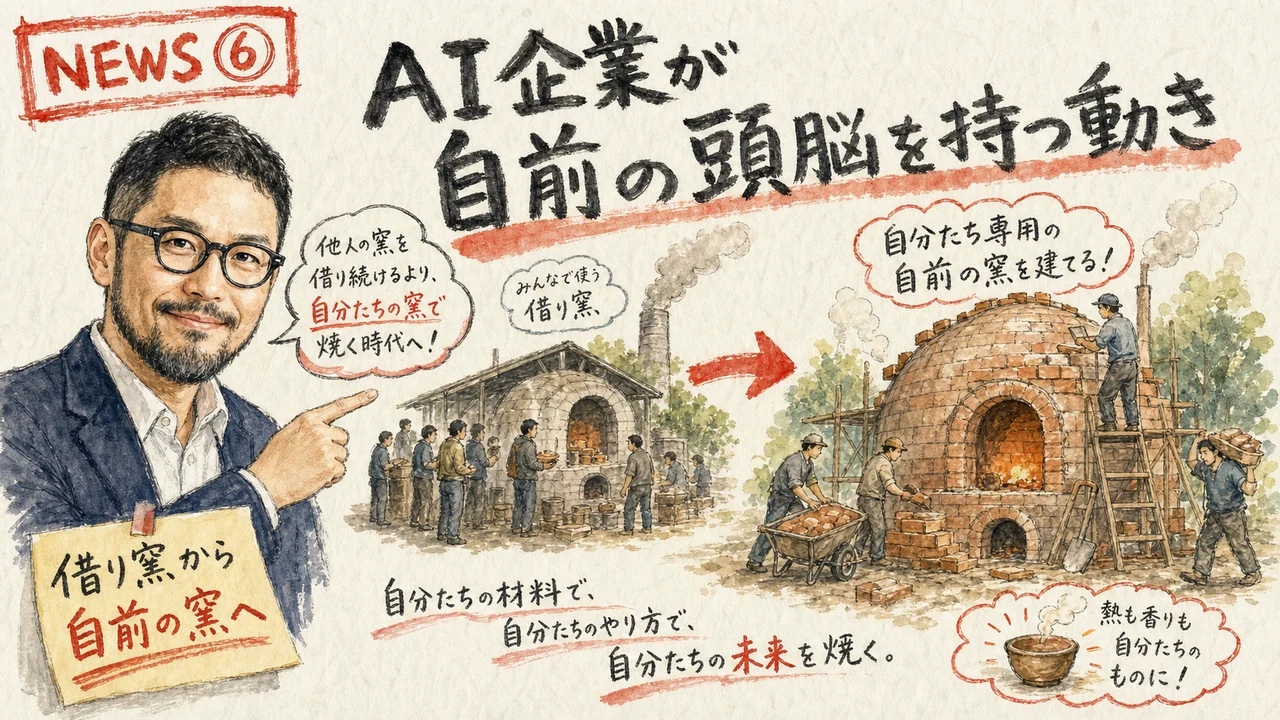 AnthropicがSamsungと自社AIチップ開発を協議するニュースのグラフィックレコーディング