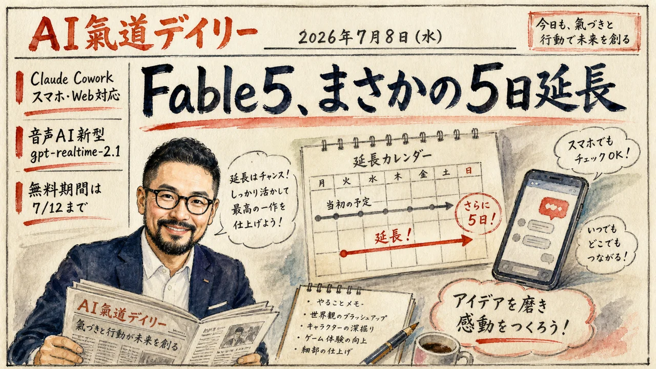 無料期間の急な延長とどこでも働くAIエージェントを伝える図