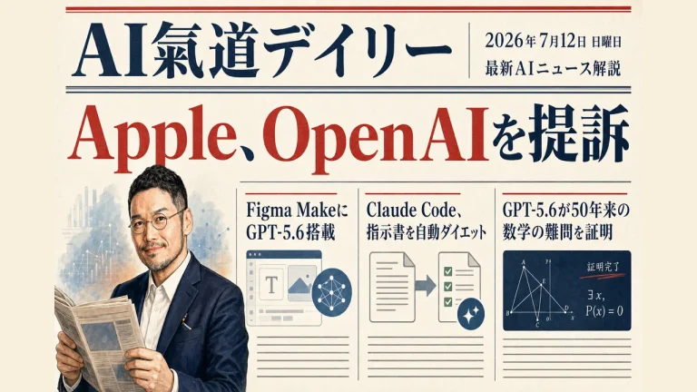 AI氣道デイリー 2026年7月12日号 新聞風メイン画像