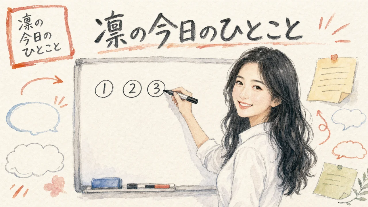 AI秘書の凛が今日のニュースをまとめて語るグラフィックレコーディング