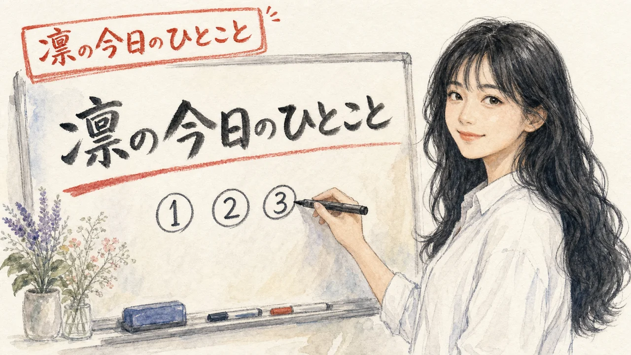 AI秘書の凛が今日の話題をまとめて語るグラフィックレコーディング