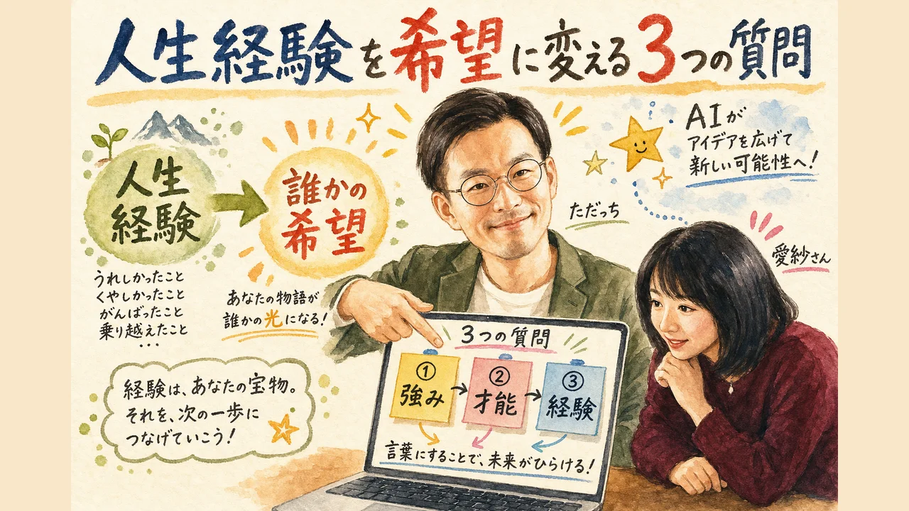 人生経験を希望に変える3つの質問を1枚で整理する
