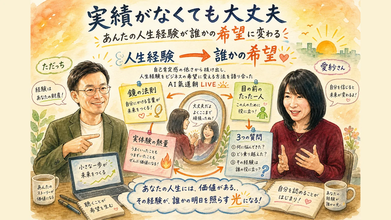 実績がなくても人生経験は誰かの希望になる全体図解