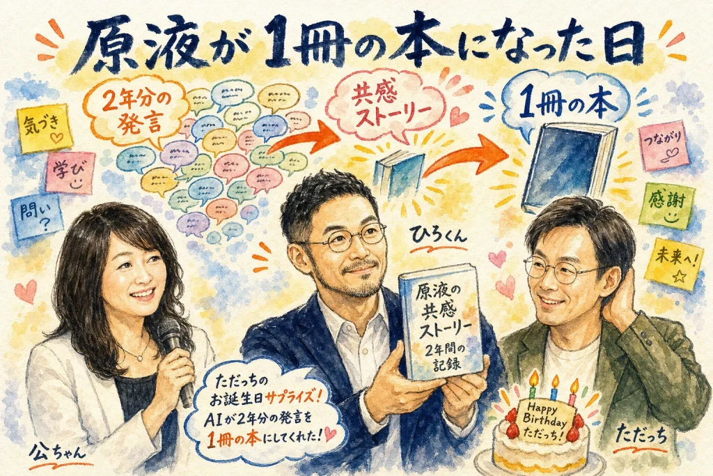 GPTs研究会朝LIVE 2026年7月14日 2年分の発言が1冊の本になった日 全体図