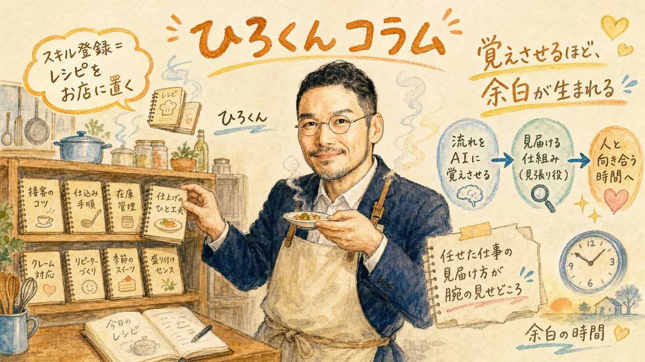 ひろくんコラム：AIに覚えさせた流れは仕組みとセットで