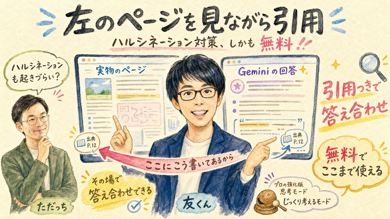 ハルシネーション対策と引用機能を語るただっちと友くん