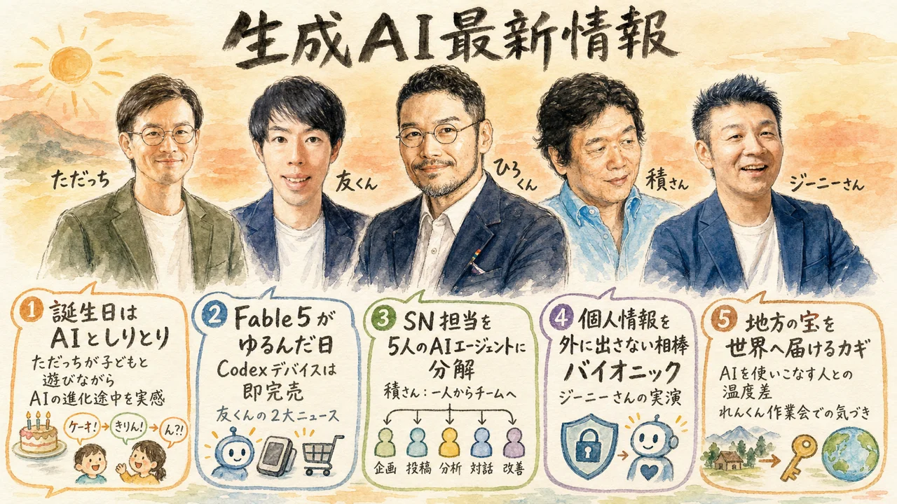 GPTs研究会×WACAコラボLIVEでFable5規制緩和とAI相棒バイオニックを紹介する図解