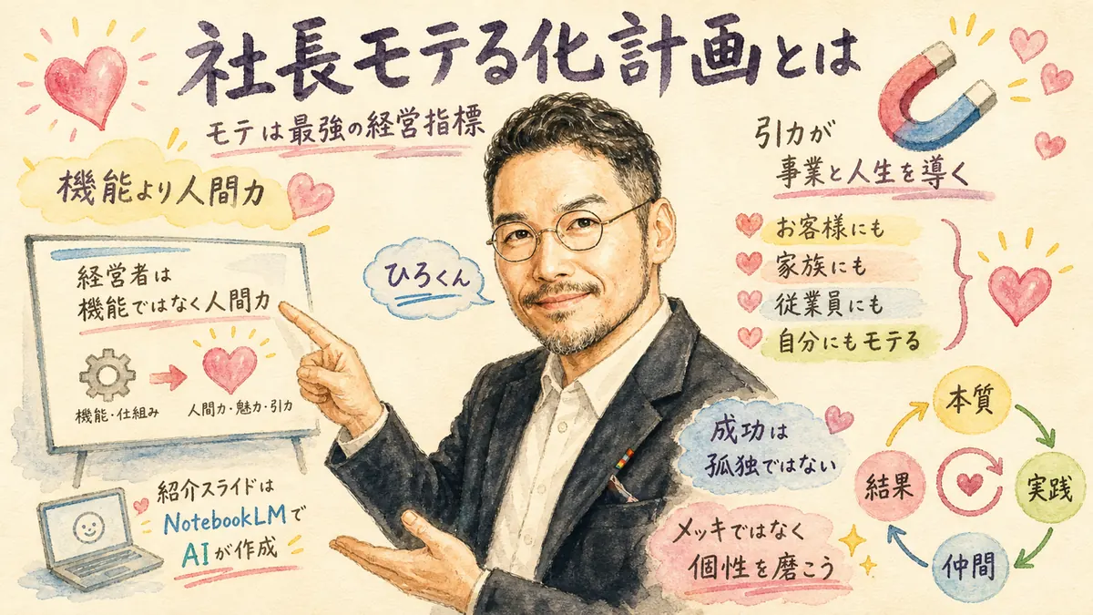 社長モテる化計画とは——モテは最強の経営指標の図解