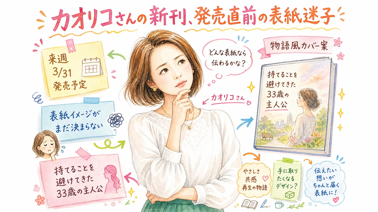 カオリコさんの新刊、発売直前の表紙迷子