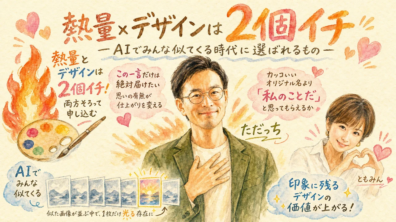 熱量とデザインの2個イチを語るただっちとともみん