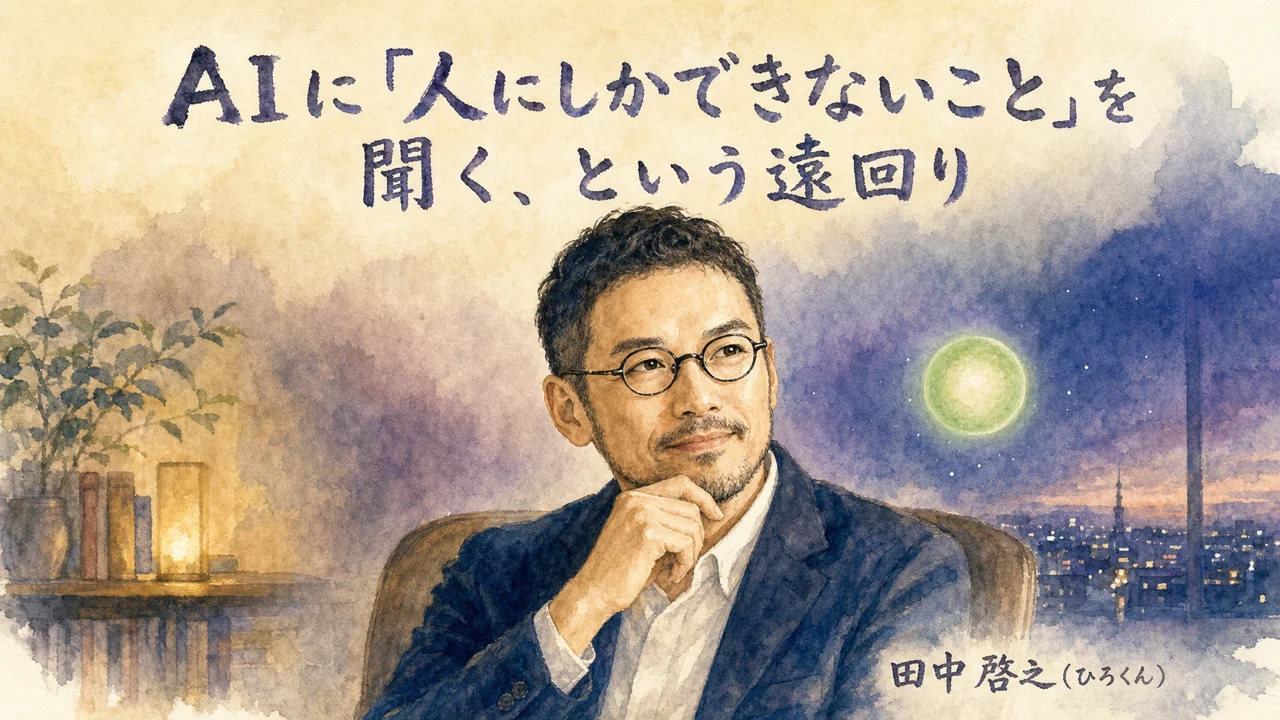 AIに「人にしかできないこと」を聞く、という遠回り