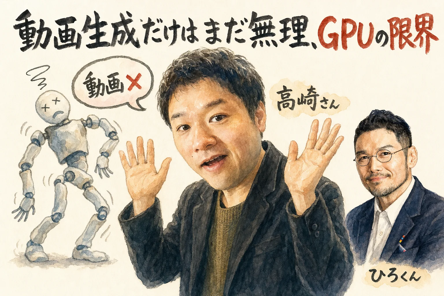 動画生成だけはまだ無理――GPUの限界と、カプコンの衣装を先に作ってスキャンする発想