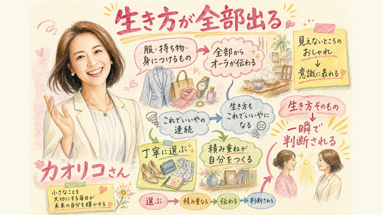 第一印象には生き方が全部出る（グラレコ図解）
